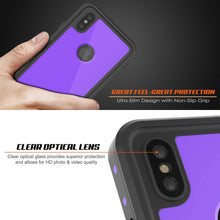 Load image into Gallery viewer, iPhone XS Waterproof IP68 Case, Punkcase [Purple] [StudStar Series] [Slim Fit] [Dirtproof]
