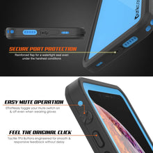 Load image into Gallery viewer, iPhone XS Waterproof IP68 Case, Punkcase [Light blue] [StudStar Series] [Slim Fit] [Dirtproof]
