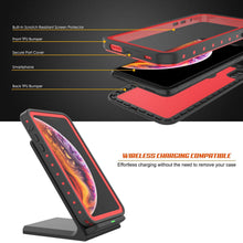 Load image into Gallery viewer, iPhone XS Waterproof IP68 Case, Punkcase [Red] [StudStar Series] [Slim Fit] [Dirtproof]
