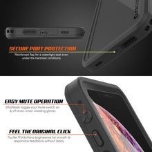 Load image into Gallery viewer, iPhone XS Waterproof IP68 Case, Punkcase [Black] [StudStar Series] [Slim Fit] [Dirtproof]
