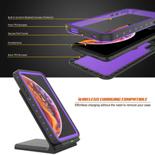 Load image into Gallery viewer, iPhone XS Waterproof IP68 Case, Punkcase [Purple] [StudStar Series] [Slim Fit] [Dirtproof]
