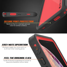 Load image into Gallery viewer, iPhone XS Waterproof IP68 Case, Punkcase [Red] [StudStar Series] [Slim Fit] [Dirtproof]
