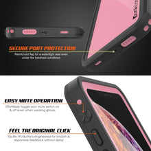 Load image into Gallery viewer, iPhone XS Waterproof IP68 Case, Punkcase [Pink] [StudStar Series] [Slim Fit] [Dirtproof]
