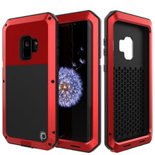 Load image into Gallery viewer, Galaxy S9 Metal Case, Heavy Duty Military Grade Rugged Armor Cover [Red]
