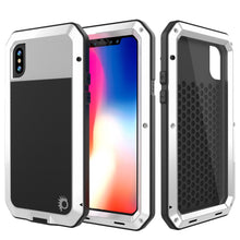 Load image into Gallery viewer, iPhone XR Metal Case, Heavy Duty Military Grade Armor Cover [shock proof] Full Body Hard [White]
