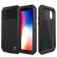 Load image into Gallery viewer, iPhone XR Metal Case, Heavy Duty Military Grade Armor Cover [shock proof] Full Body Hard [Black]
