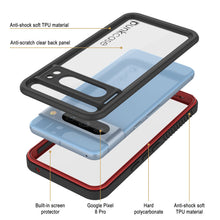 Load image into Gallery viewer, Google Pixel 8 Pro Waterproof Case, Punkcase [Extreme Series] Armor Cover W/ Built In Screen Protector [Red]
