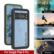 Load image into Gallery viewer, Google Pixel 8 Pro Waterproof Case, Punkcase [Extreme Series] Armor Cover W/ Built In Screen Protector [Light Green]
