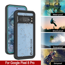 Load image into Gallery viewer, Google Pixel 8 Pro Waterproof Case, Punkcase [Extreme Series] Armor Cover W/ Built In Screen Protector [Teal]
