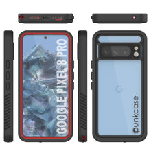 Load image into Gallery viewer, Google Pixel 8 Pro Waterproof Case, Punkcase [Extreme Series] Armor Cover W/ Built In Screen Protector [Red]
