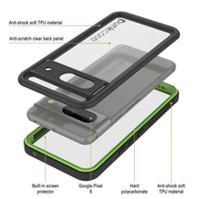 Load image into Gallery viewer, Google Pixel 8  Waterproof Case, Punkcase [Extreme Series] Armor Cover W/ Built In Screen Protector [Light Green]

