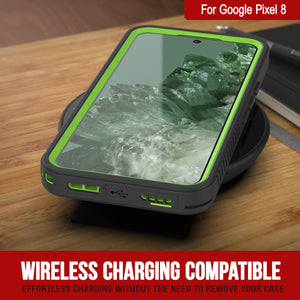 Google Pixel 8  Waterproof Case, Punkcase [Extreme Series] Armor Cover W/ Built In Screen Protector [Light Green]