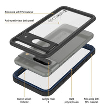 Load image into Gallery viewer, Google Pixel 8  Waterproof Case, Punkcase [Extreme Series] Armor Cover W/ Built In Screen Protector [Navy Blue]
