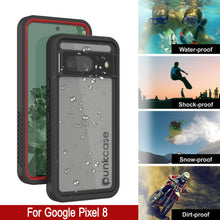 Load image into Gallery viewer, Google Pixel 8  Waterproof Case, Punkcase [Extreme Series] Armor Cover W/ Built In Screen Protector [Red]

