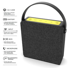 Load image into Gallery viewer, PUNKBOX Portable Wireless Bluetooth Speaker, Loud &amp; Powerful for iPhone/Android [black]
