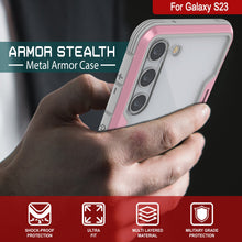 Load image into Gallery viewer, Punkcase S23 Armor Stealth Case Protective Military Grade Multilayer Cover [Rose-Gold]
