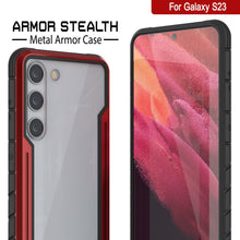 Load image into Gallery viewer, Punkcase S23 Armor Stealth Case Protective Military Grade Multilayer Cover [Red]
