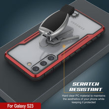 Load image into Gallery viewer, Punkcase S23 Armor Stealth Case Protective Military Grade Multilayer Cover [Red]
