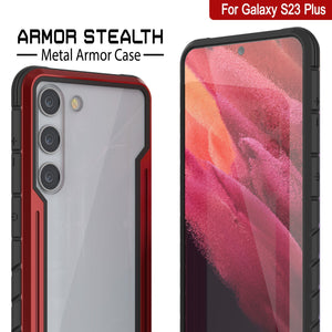 Punkcase S23+ Plus Armor Stealth Case Protective Military Grade Multilayer Cover [Red]