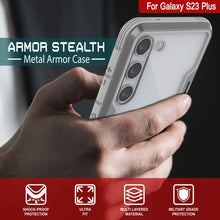 Load image into Gallery viewer, Punkcase S23+ Plus Armor Stealth Case Protective Military Grade Multilayer Cover [Grey]
