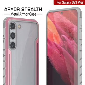 Punkcase S23+ Plus Armor Stealth Case Protective Military Grade Multilayer Cover [Rose-Gold]