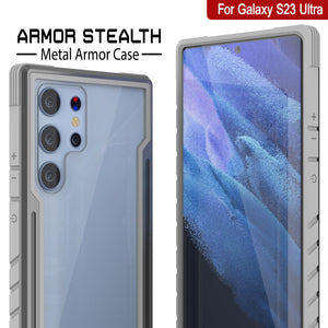 Punkcase S23 Ultra Armor Stealth Case Protective Military Grade Multilayer Cover [Grey]