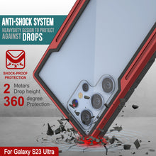 Load image into Gallery viewer, Punkcase S23 Ultra Armor Stealth Case Protective Military Grade Multilayer Cover [Red]
