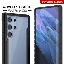 Load image into Gallery viewer, Punkcase S23 Ultra Armor Stealth Case Protective Military Grade Multilayer Cover [Black]
