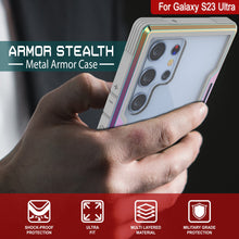 Load image into Gallery viewer, Punkcase S23 Ultra Armor Stealth Case Protective Military Grade Multilayer Cover [Rainbow]
