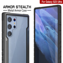 Load image into Gallery viewer, Punkcase S23 Ultra Armor Stealth Case Protective Military Grade Multilayer Cover [Grey-Black]
