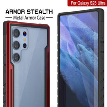 Load image into Gallery viewer, Punkcase S23 Ultra Armor Stealth Case Protective Military Grade Multilayer Cover [Red]
