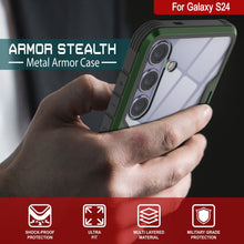 Load image into Gallery viewer, Punkcase S24 Armor Stealth Case Protective Military Grade Multilayer Cover [Dark Green]

