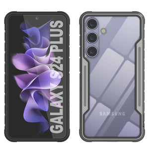 Punkcase S24+ Plus Armor Stealth Case Protective Military Grade Multilayer Cover [Grey-Black]