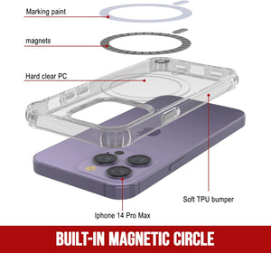 Punkcase iPhone 14 Pro Max Magnetic Wireless Charging Case [ClearMag Series]