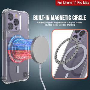 Punkcase iPhone 15 Pro Max Magnetic Wireless Charging Case [ClearMag Series]