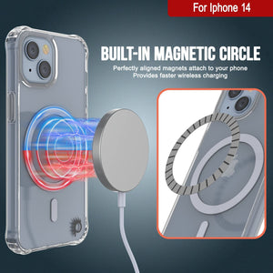 Punkcase iPhone 14 Magnetic Wireless Charging Case [ClearMag Series]