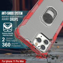 Load image into Gallery viewer, PunkCase for iPhone 11 Pro Max Case [Magnetix 2.0 Series] Clear Protective TPU Cover W/Kickstand [Red]
