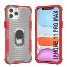 Load image into Gallery viewer, PunkCase for iPhone 11 Pro Max Case [Magnetix 2.0 Series] Clear Protective TPU Cover W/Kickstand [Red]
