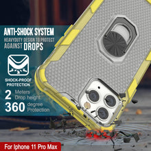 Load image into Gallery viewer, PunkCase for iPhone 11 Pro Max Case [Magnetix 2.0 Series] Clear Protective TPU Cover W/Kickstand [Yellow]
