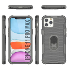 Load image into Gallery viewer, PunkCase for iPhone 11 Pro Max Case [Magnetix 2.0 Series] Clear Protective TPU Cover W/Kickstand [Grey]
