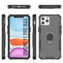 Load image into Gallery viewer, PunkCase for iPhone 11 Pro Max Case [Magnetix 2.0 Series] Clear Protective TPU Cover W/Kickstand [Black]
