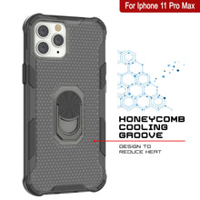 Load image into Gallery viewer, PunkCase for iPhone 11 Pro Max Case [Magnetix 2.0 Series] Clear Protective TPU Cover W/Kickstand [Black]
