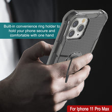 Load image into Gallery viewer, PunkCase for iPhone 11 Pro Max Case [Magnetix 2.0 Series] Clear Protective TPU Cover W/Kickstand [Grey]
