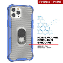 Load image into Gallery viewer, PunkCase for iPhone 11 Pro Max Case [Magnetix 2.0 Series] Clear Protective TPU Cover W/Kickstand [Blue]

