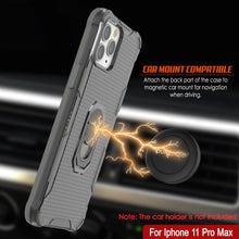 Load image into Gallery viewer, PunkCase for iPhone 11 Pro Max Case [Magnetix 2.0 Series] Clear Protective TPU Cover W/Kickstand [Grey]
