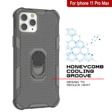 Load image into Gallery viewer, PunkCase for iPhone 11 Pro Max Case [Magnetix 2.0 Series] Clear Protective TPU Cover W/Kickstand [Grey]
