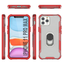 Load image into Gallery viewer, PunkCase for iPhone 11 Pro Max Case [Magnetix 2.0 Series] Clear Protective TPU Cover W/Kickstand [Red]
