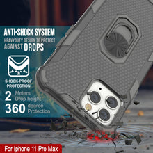 Load image into Gallery viewer, PunkCase for iPhone 11 Pro Max Case [Magnetix 2.0 Series] Clear Protective TPU Cover W/Kickstand [Grey]
