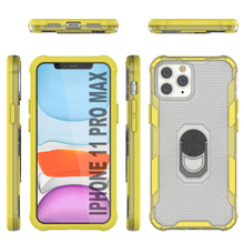 Load image into Gallery viewer, PunkCase for iPhone 11 Pro Max Case [Magnetix 2.0 Series] Clear Protective TPU Cover W/Kickstand [Yellow]
