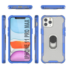 Load image into Gallery viewer, PunkCase for iPhone 11 Pro Max Case [Magnetix 2.0 Series] Clear Protective TPU Cover W/Kickstand [Blue]
